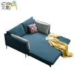 【文創集】歐恩   現代雙色可拆洗絲絨布沙發/沙發床(沙發/沙發床二用+拉合式機能設計)