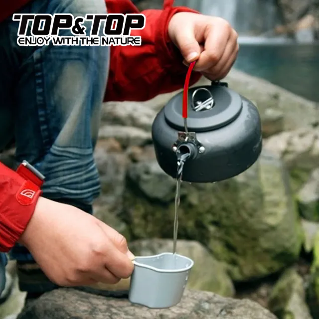 【TOP&TOP】0.8L硬質氧化鋁合金茶壺/茶葉/泡茶/露營/野餐/水壺