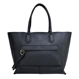 【LONGCHAMP】MAILBOX系列牛皮前口袋手提包(大/黑)