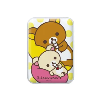 【Rilakkuma 拉拉熊】小格紋13000mAh Type-C雙向快充行動電源 側躺丸子(正版授權 台灣製造 母親節)