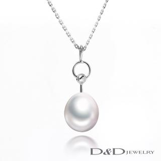 【D&D JEWELRY】心之圓點天然珍珠項鍊 925銀