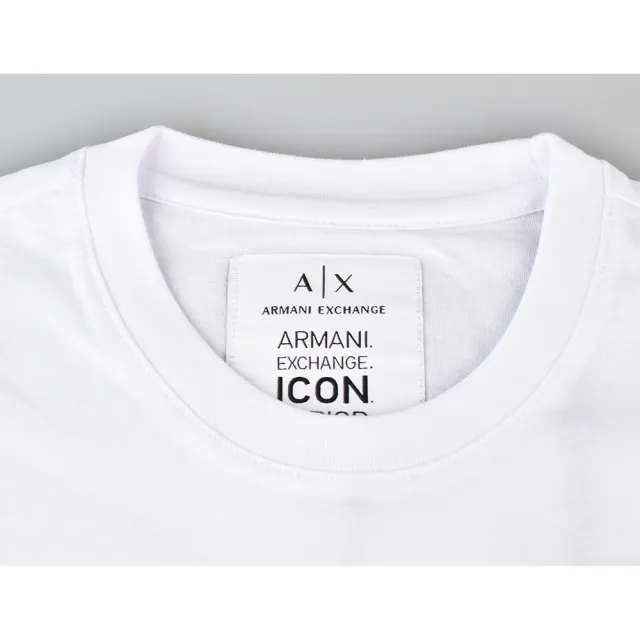 【EMPORIO ARMANI】A│X Armani Exchange經典壓印字母LOGO造型純棉短袖T恤(XS/S/M/L/白x紅字)