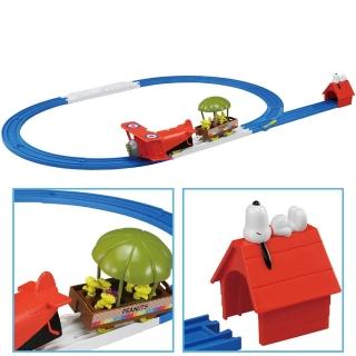 【TAKARA TOMY】PLARAIL 鐵道王國 史努比浪漫飛行火車組(多美火車)
