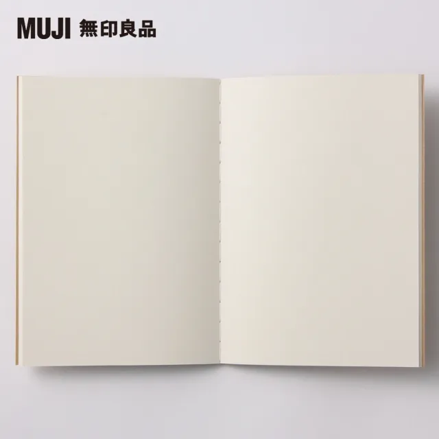 【MUJI 無印良品】筆記本/空白/線裝/30張.A6.米
