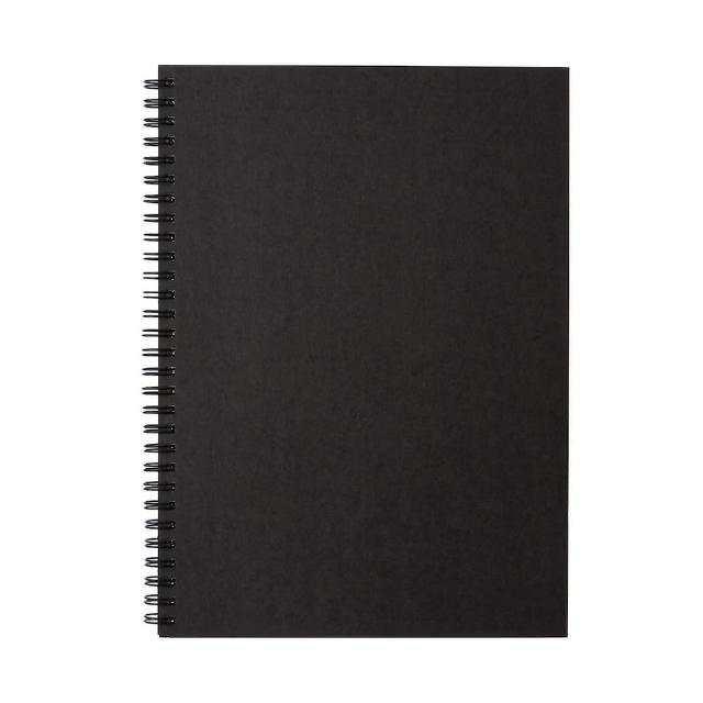 【MUJI 無印良品】雙環筆記本/空白/80張.B5.深灰