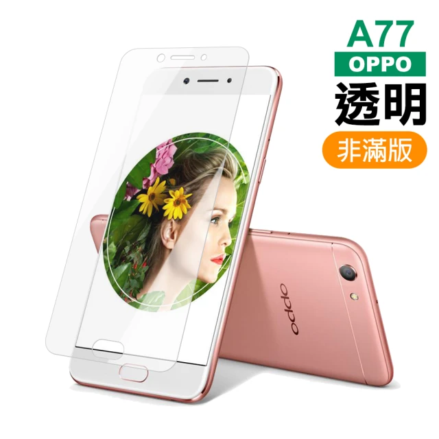 OPPO A77 透明高清非滿版9H鋼化膜手機保護貼(OPPO A77保護貼 OPPO A77鋼化膜)