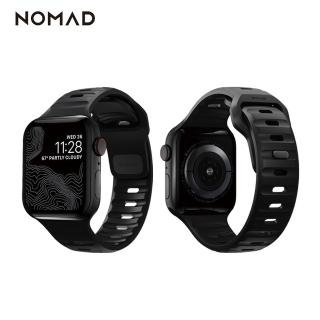 【美國NOMAD】Apple Watch 45/44/42mm 專用運動風FKM橡膠錶帶(機能防潑水/耐高溫耐油性)