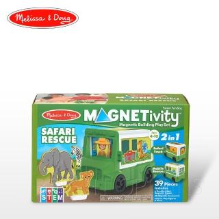 【Melissa & Doug 瑪莉莎】變化造型拼圖~動物園車