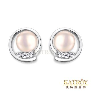 【KATROY】耳環．新年禮物．天然珍珠(5.5-6.0mm)