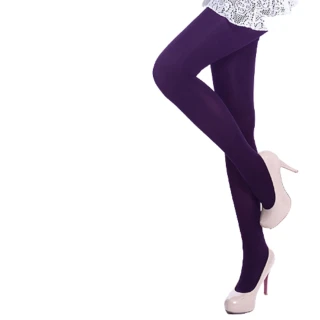 【Eloidy 艾若娣】200D彩色彈性褲襪-紫-2雙(厚地保暖)