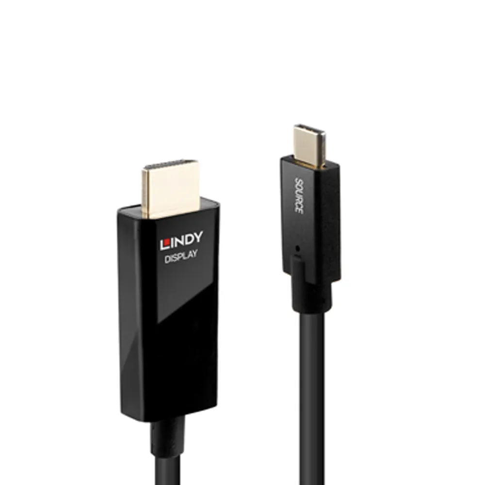 【LINDY 林帝】主動式 USB3.1 Type-C to HDMI 2.0 HDR 轉接線 2m 43292