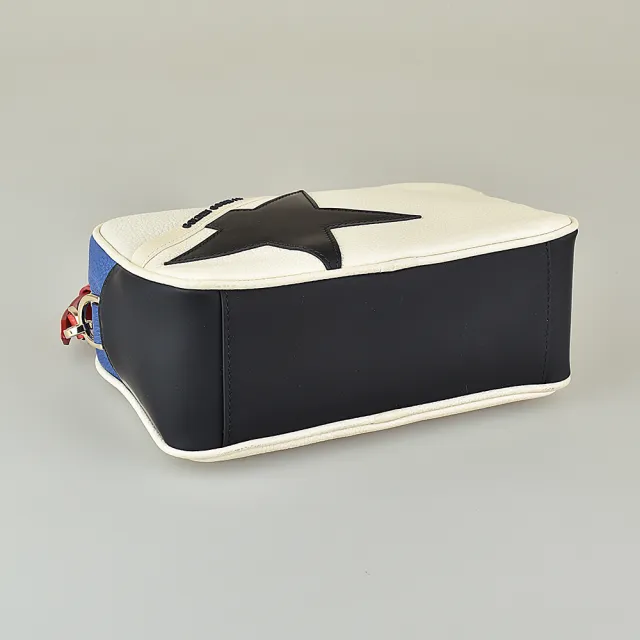 【GOLDEN GOOSE】GOLDEN GOOSE經典LOGO五角星設計牛皮拉鍊斜背相機包(多色)