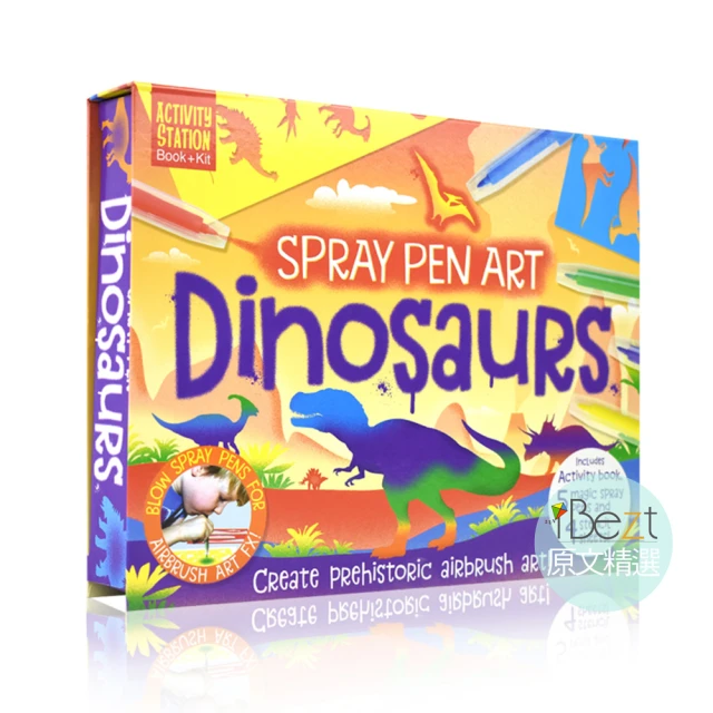 【iBezt】Dinosaurs Spray Pen Art(Activity Station Book Kit)