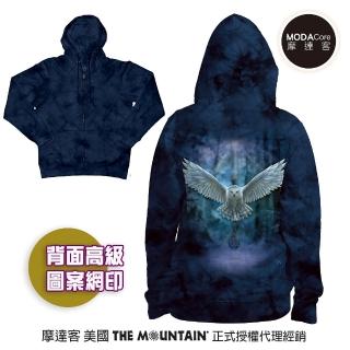【摩達客】美國進口The Mountain 喚之貓頭鷹 女版長袖連帽外套(現貨)