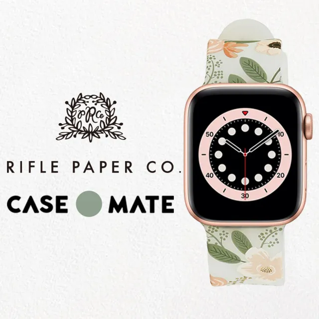 【CASE-MATE】x Rifle Paper Co. 限量聯名款 Apple Watch 38-40mm 錶帶(花園派對 - 粉)