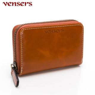 【Vensers】小牛皮潮流個性皮夾(TC320801土黃卡片夾)