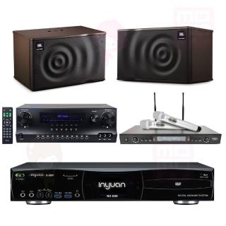 【音圓】S-2001 N2-550+DW-1+SR-928PRO+JBL MK08(點歌機4TB+擴大機+無線麥克風+喇叭)