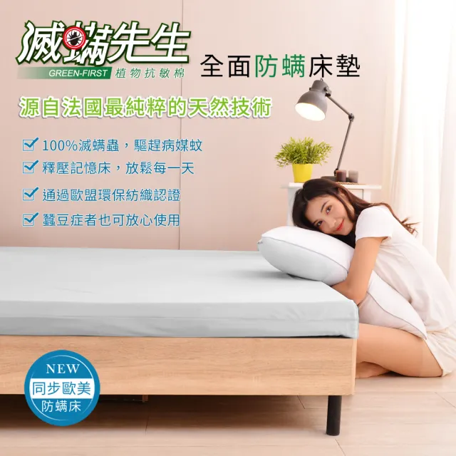 【LooCa】加大6尺 法國防蹣11cm記憶床墊180x188cm★送枕X2｜宿舍床墊推薦
