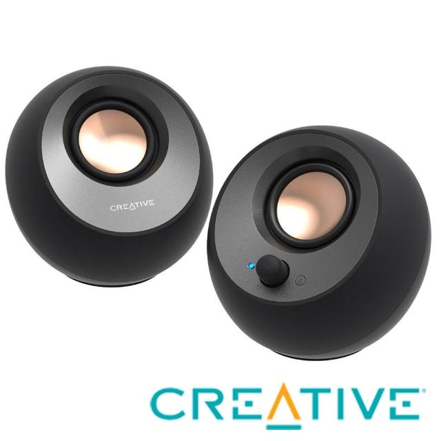 【Creative】Pebble V3 USB-C 桌上型喇叭(黑/白)