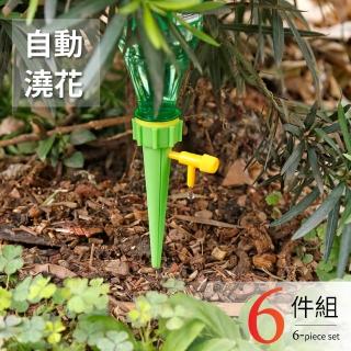 【心花開】自動可調節水流澆花器-6入組(滴水器 家用澆水器 多肉 園藝用品 植物盆栽 灑水 懶人澆水工具)