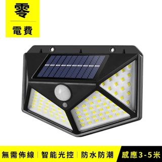 【造景燈】太陽能充電LED四面戶外壁燈-2入(人體感應 防水燈 路燈 照明燈 庭園燈 樓梯燈 草皮燈)