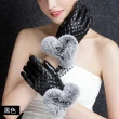 【A3】冬季保暖時尚皮草手套(可觸控 保暖 兔毛時尚美觀)