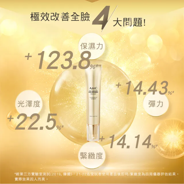 【AHC】黃金逆時超導胜肽緊緻全臉眼霜40ml(女人我最大熱搜討論 金熨斗)