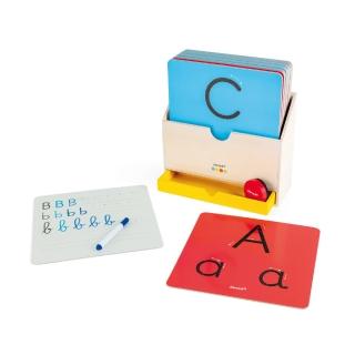 【法國Janod】小小STEAM系列-字母書寫板(兒童教具 聽說讀寫 記憶學習)
