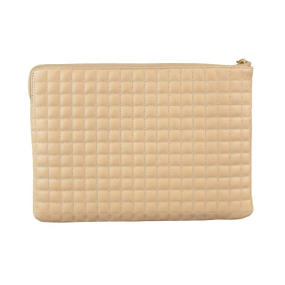 【CELINE】CELINE C CHARM金字LOGO牛皮2卡拉鍊手拿包(多色)