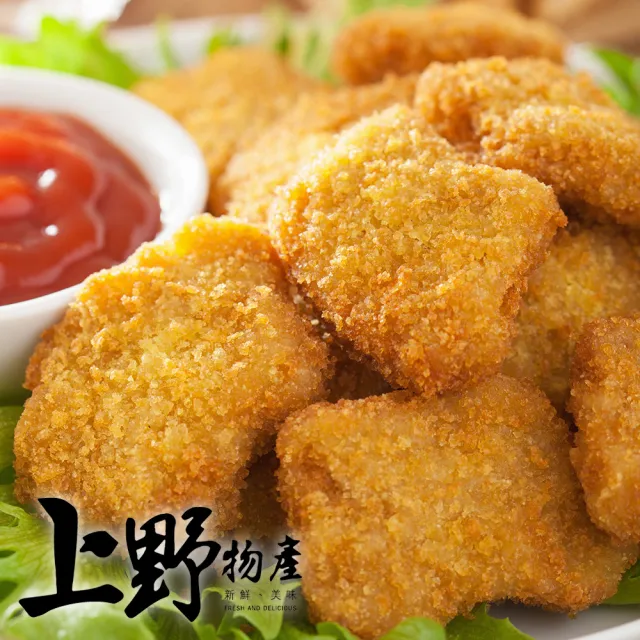 【上野物產】紅龍裹粉原味雞塊X4包(250g±10%/包)