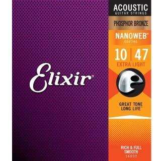 【ELIXIR】EXXF-16002 Nanoweb 磷青銅民謠吉他套弦(臺灣公司貨 商品品質有保障)