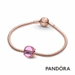 【Pandora官方直營】粉紅橢圓寶石串飾-絕版品