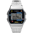 【TIMEX】天美時 Pac-Man 小精靈電子錶(銀 TXTW2U31900)