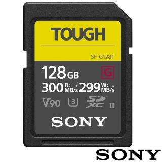 【SONY 索尼】SF-G128T SD SDXC 128G/GB 300MB/S TOUGH UHS-II 高速記憶卡(公司貨 C10 U3 V90 支援4K 錄影)