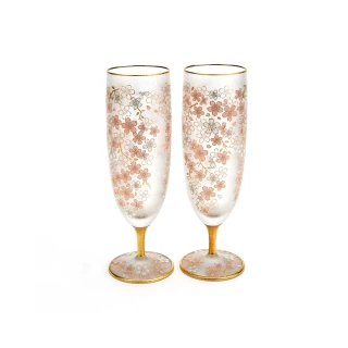 【ADERIA】日本進口櫻花系列酒杯對杯禮盒360ML