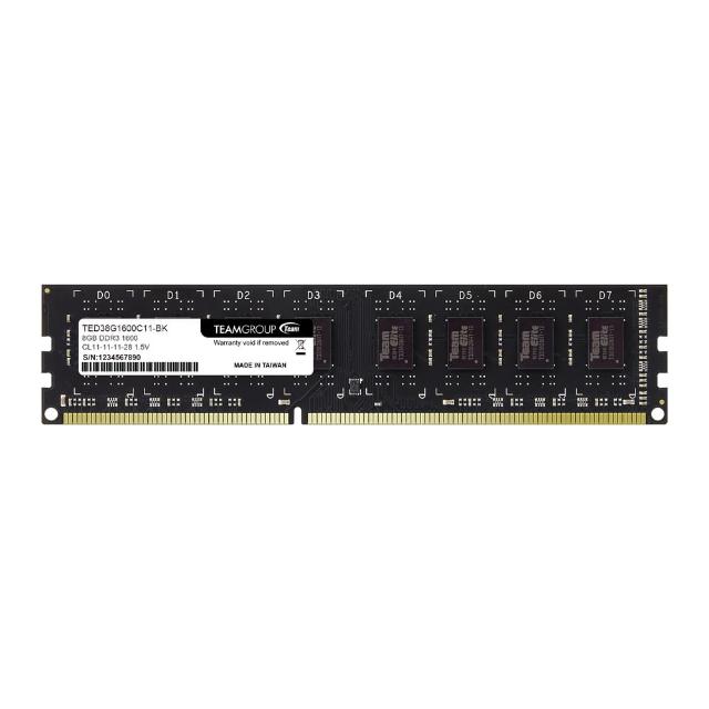 【TEAM 十銓】ELITE DDR3 1600 8GB CL11 桌上型記憶體