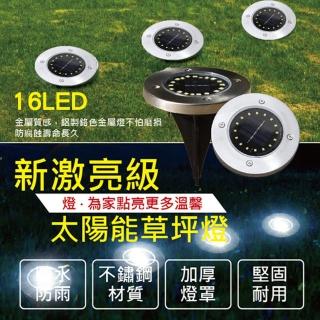 【ROYAL LIFE】激亮16LED太陽能草坪燈-2入組