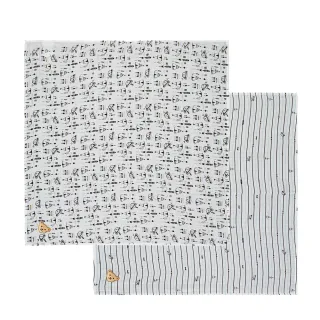 【STEIFF】熊頭 條紋 口水巾 紗布巾 兩件組(口水巾)