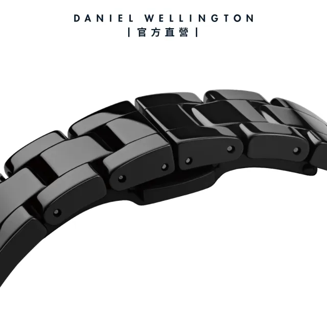 【Daniel Wellington】DW 手錶  Iconic Link Ceramic 28mm/32mm曜石黑陶瓷錶(DW00100415)