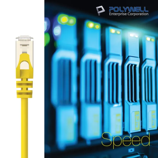 【POLYWELL】CAT6A 高速乙太網路線 S/FTP 10Gbps 7M(適合2.5G/5G/10G網卡 網路交換器 NAS伺服器)