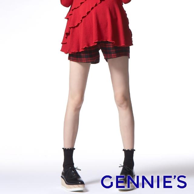 【Gennies 奇妮】經典格紋短褲(紅T4A49)