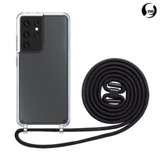 【o-one】Samsung Galaxy S21 Ultra可調式掛繩手機殼(斜背掛繩 頸掛 軟殼 手機套)