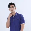 【遊遍天下】男款格紋抗UV防曬涼感吸濕排汗POLO衫GS1017藍紫(M-5L)