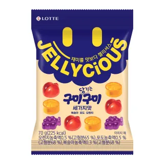 【Lotte 樂天】韓國樂天綜合水果QQ糖(70g)