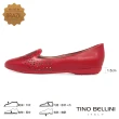 【TINO BELLINI 貝里尼】巴西進口牛皮典雅鏤空舒足樂福鞋FBT0014(紅)