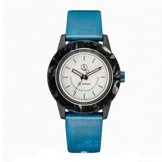 【Q&Q】巴賽爾系列太陽能手錶-靛黑藍Small/35mm