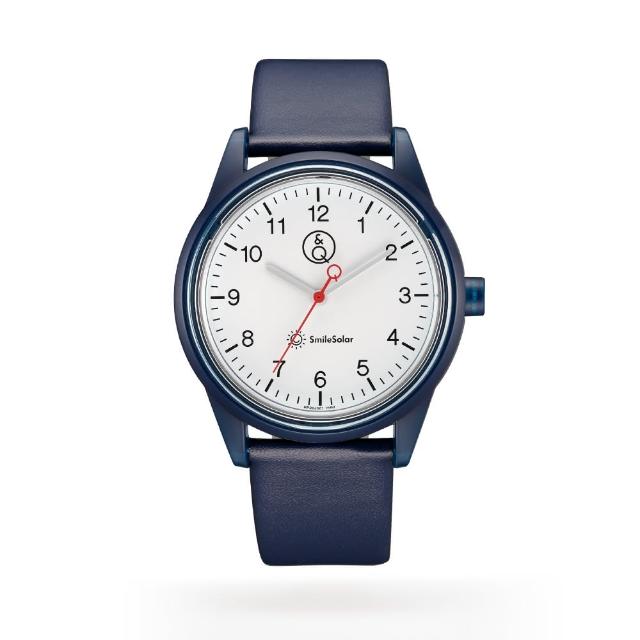 【Q&Q】喀什米爾系列太陽能手錶-海軍藍Large/40mm