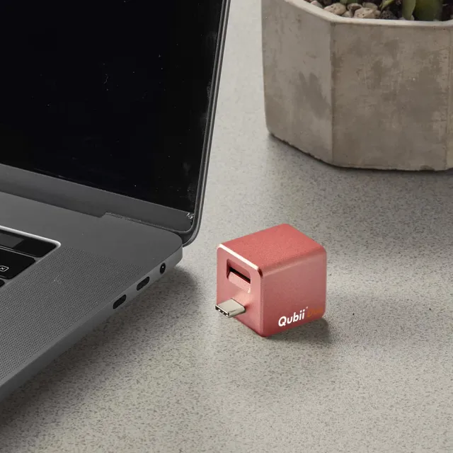 【Maktar】QubiiDuo USB-C 備份豆腐 玫瑰金(ios apple/Android 雙系統 手機備份)