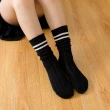 【橘魔法】雙槓純棉童襪 中筒襪 堆堆襪 (中筒襪 襪 兒童足球襪 中性款 白色襪子 學生襪)