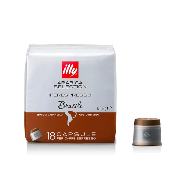 即期品【illy】經典咖啡膠囊6gx18入x2袋(中焙/深焙/低咖啡因/巴西/瓜地馬拉/伊索比亞)